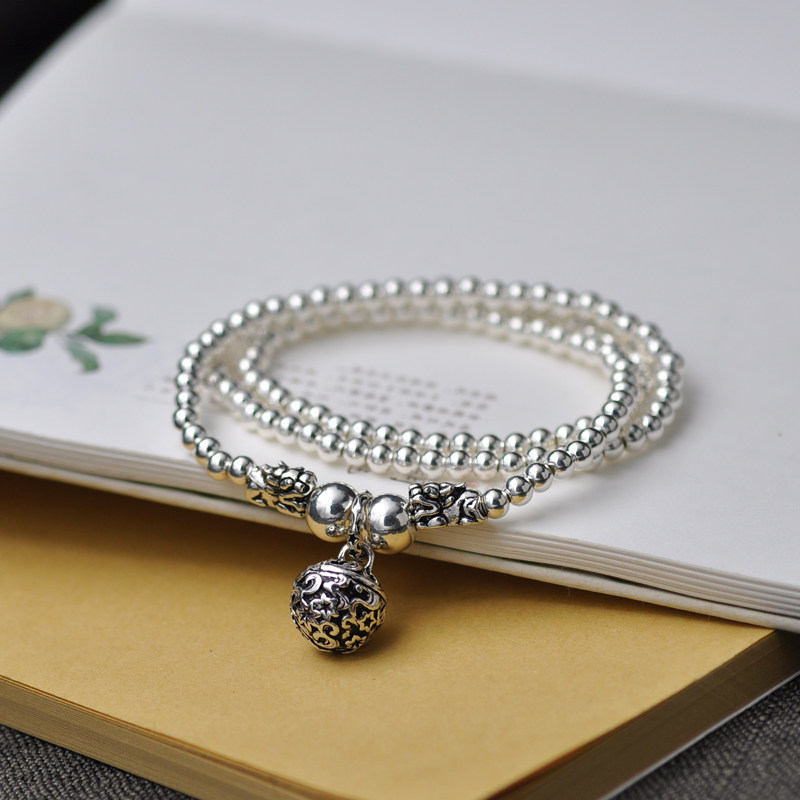 银铃铛手链女款