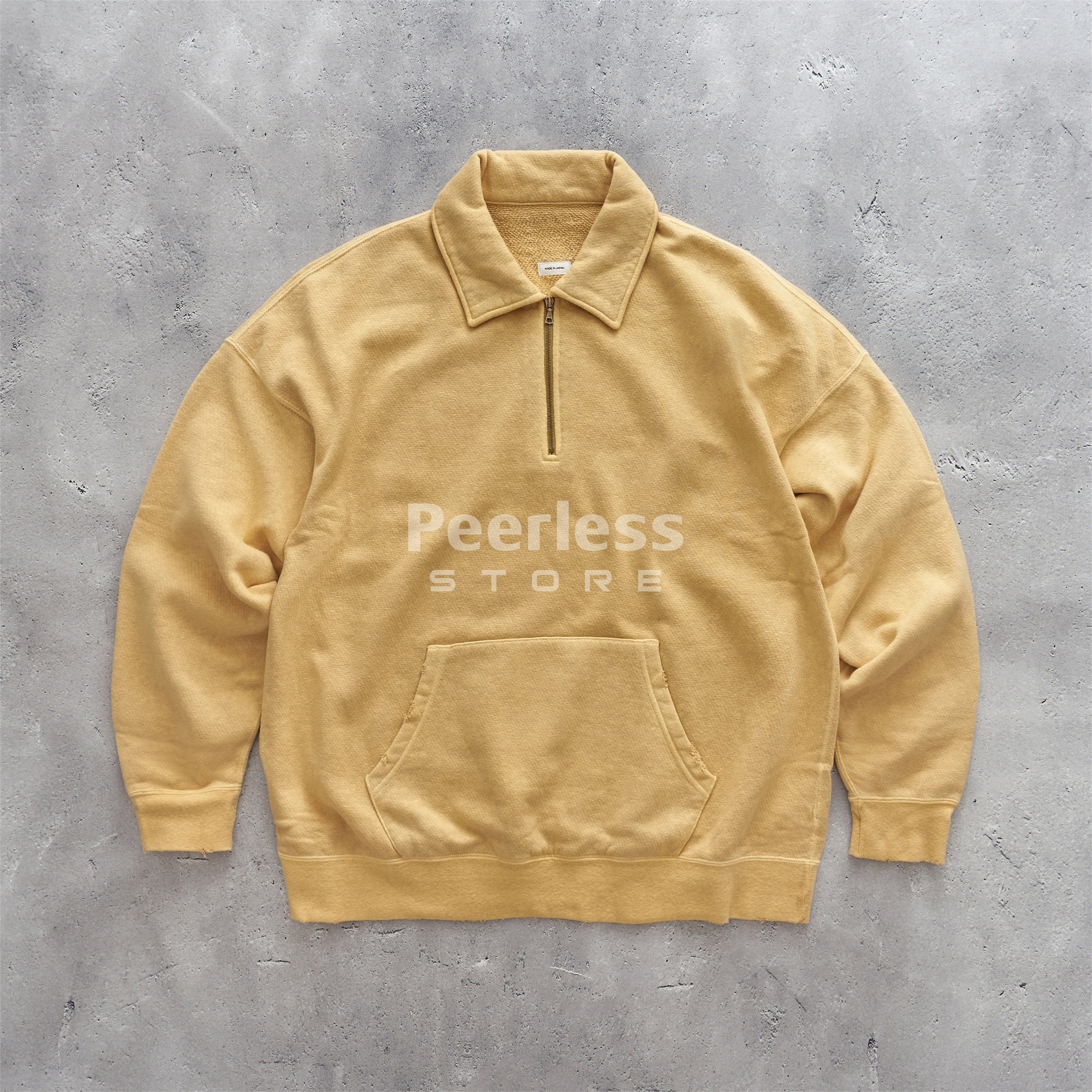 现货 visvim jumbo sweat zip p.o.(uneven dye) 半拉链卫衣 21aw