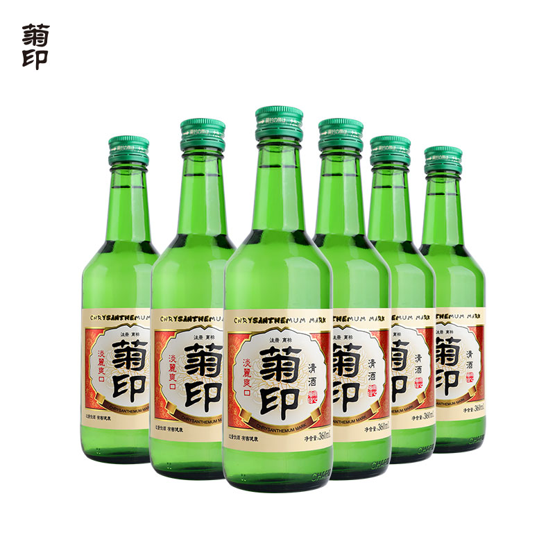 菊印淡丽爽口清酒360ml日式清酒洋酒烧酒低度酒料理佐餐酒