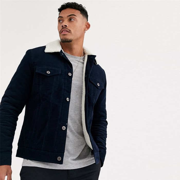 一折代购毛领夹克衫男