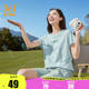 361运动短袖女2025夏季新款速干透气宽松上衣圆领短T休闲印花T恤