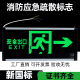 安全出口亚克力应急指示牌消防灯led玻璃疏散标识标志牌诱导灯