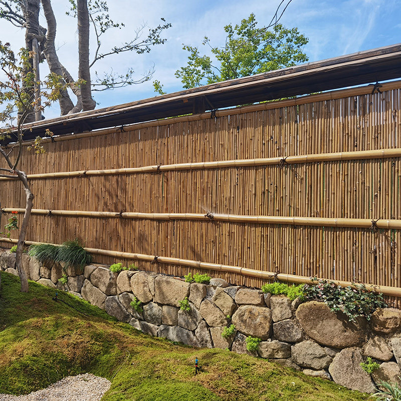 竹篱笆日式庭院目隐围栏花园景观竹围墙防腐防霉户外隔断遮挡景观