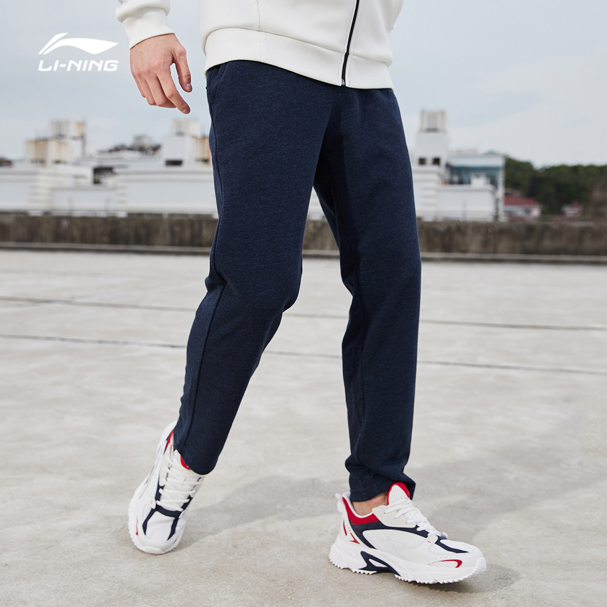 李宁卫裤男士新款训练系列长裤裤子男装平口棉质运动裤