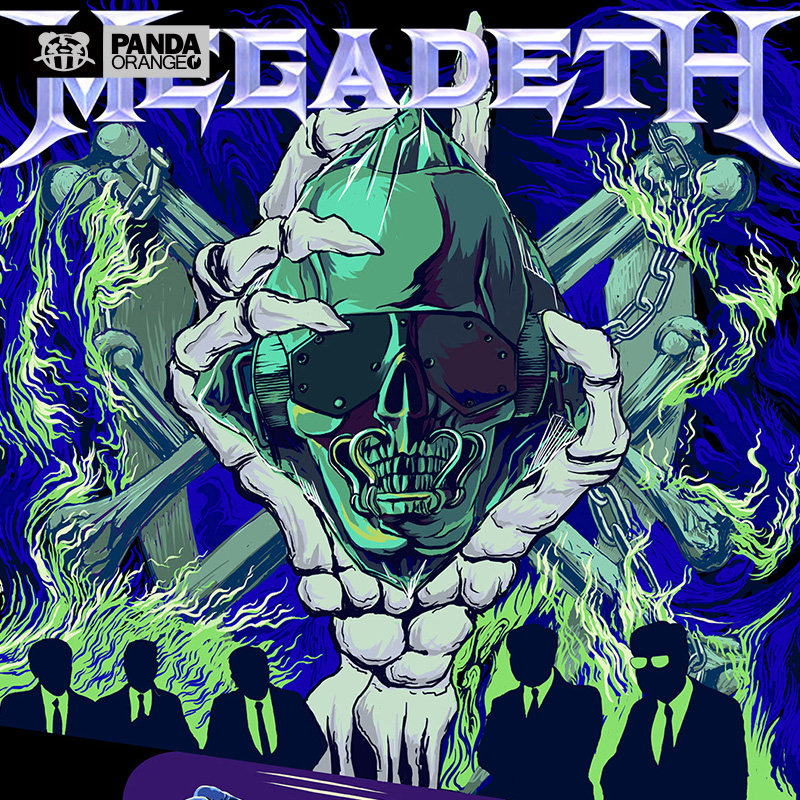 街头摇滚皇后绿洲枪花乐队t恤新款麦格帝斯megadeth金属乐队短袖