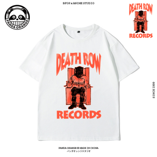 Death Row Records乐队T恤经典Logo摇滚涅槃枪花披头士纯棉短袖男