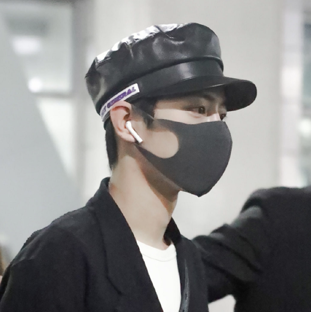 日本rosex秋冬杨紫肖战同款皮帽黑色海军显脸小八角帽男女帽子潮