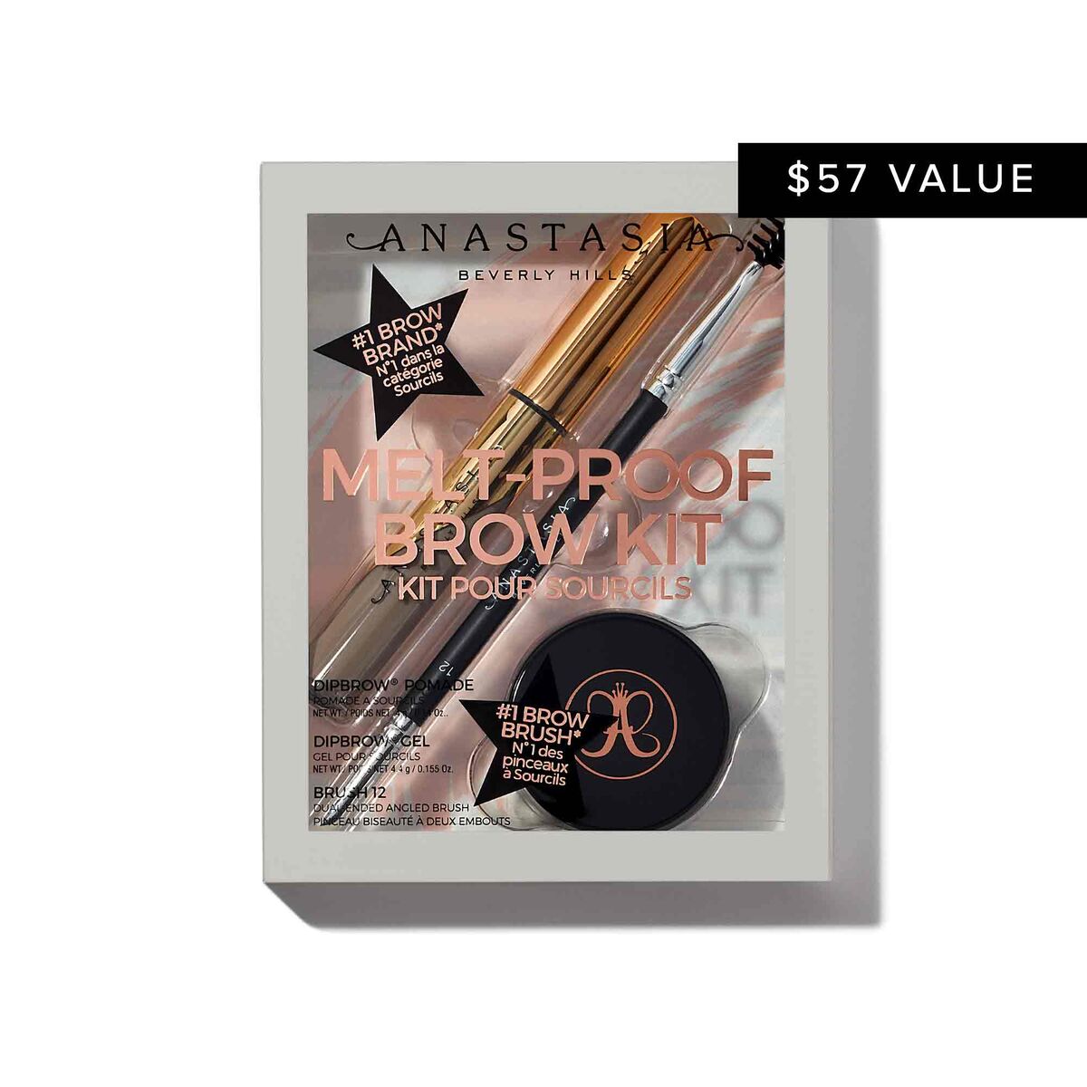 新品套装ANASTASIA BEVERLY HILLS眉膏正装+12#眉刷+染眉膏正装