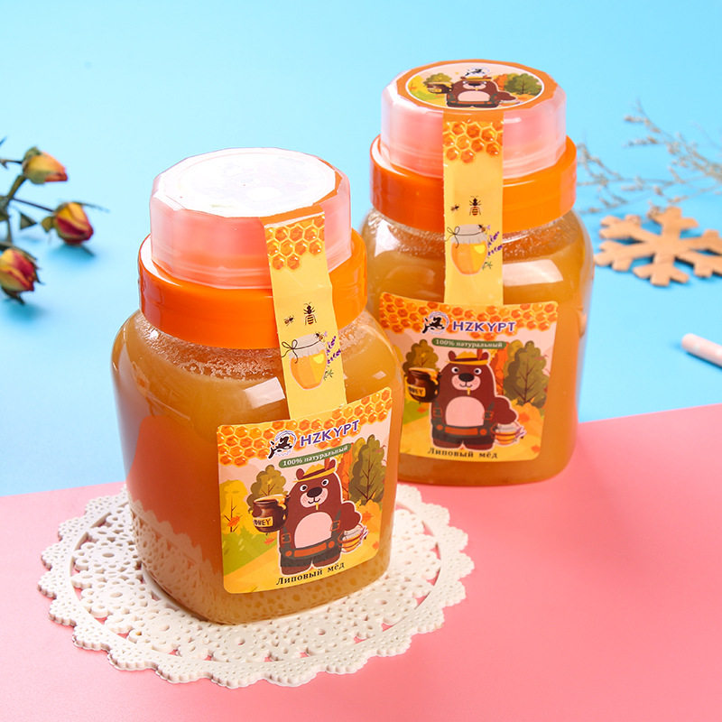 俄罗斯进口小熊蜂蜜500g百花蜜深林农家自产原蜜