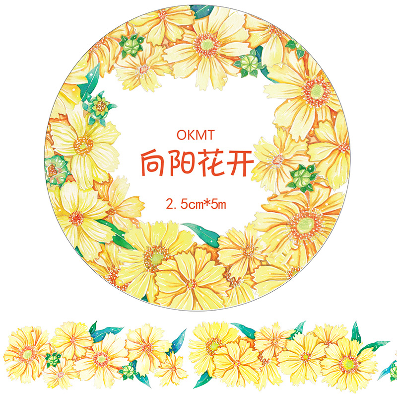 OKMT新七天向日葵手賬膠帶紙創意彩色原創和紙膠帶紙手帳寬mt85在類目 電子詞典/電紙書/文化用品, 膠粘用品, 膠帶/膠紙/膠條中 - 來自Buy2taobao.com提供專業的淘寶代購服務