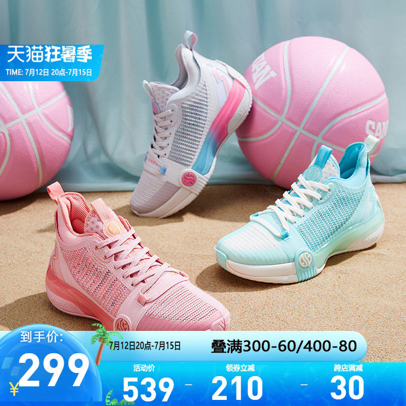 禅3∣361篮球鞋女鞋运动鞋新款高帮女学生休闲实战防滑球鞋女子