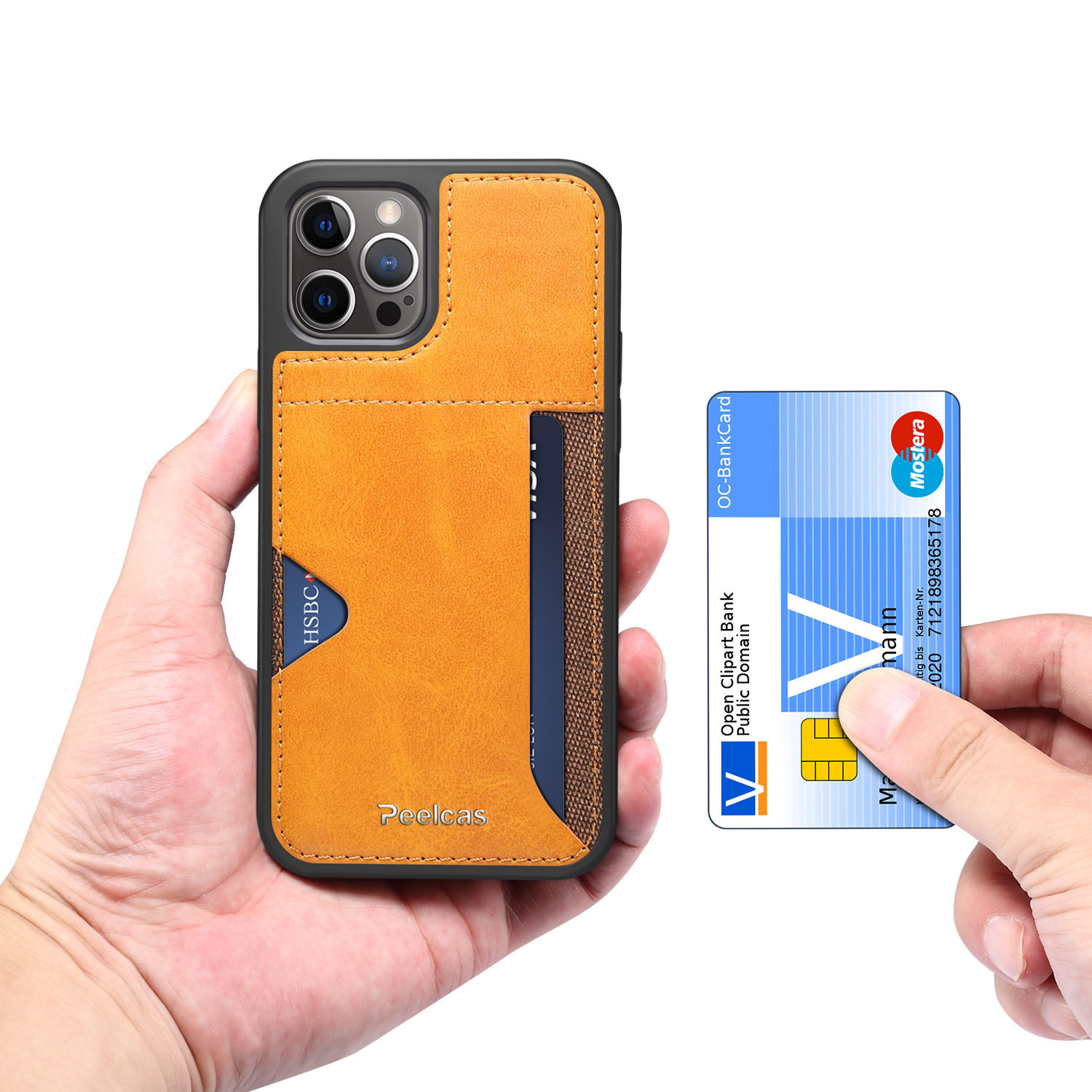 适用iphone苹果12promax手机壳能装卡的11pro可以放门禁插卡皮套