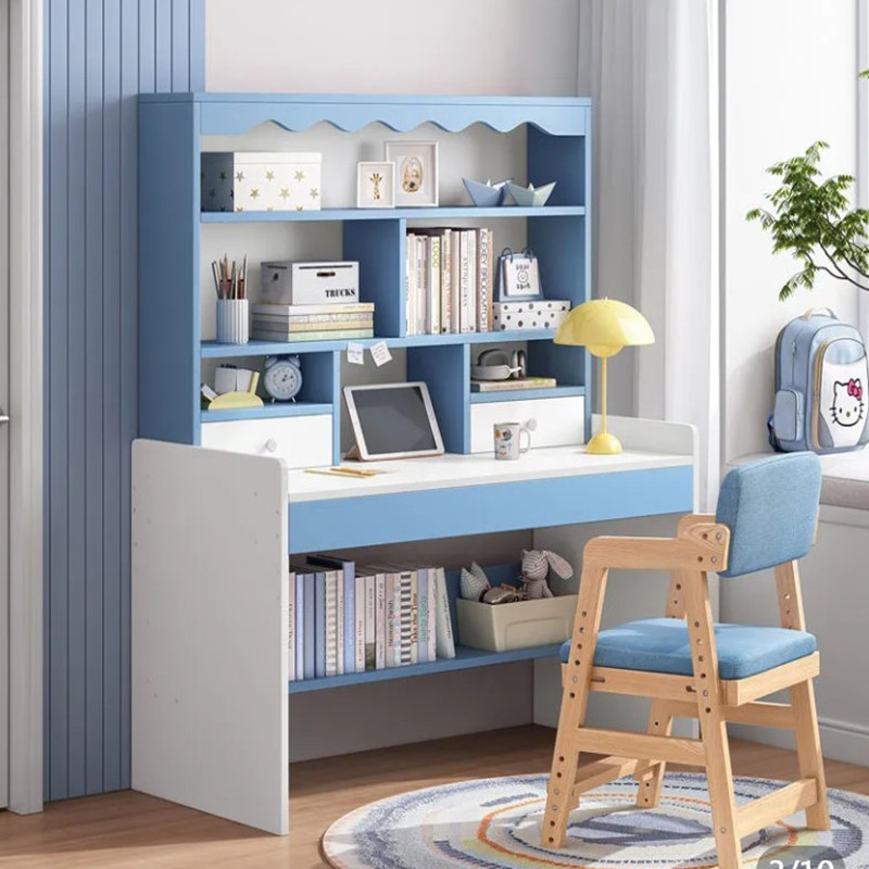 书柜一体小学生书桌写字桌家用男孩写字台男童学习桌家用桌椅一套