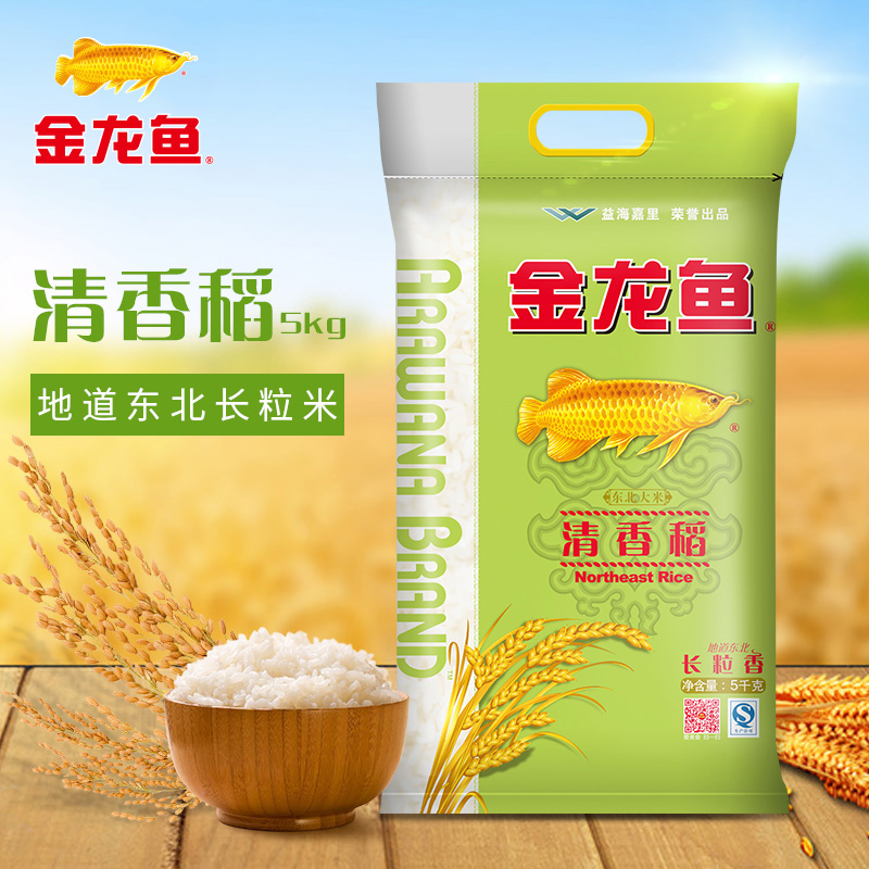金龙鱼 清香稻大米5kg/袋 地道东北大米 东北长粒香香米10斤