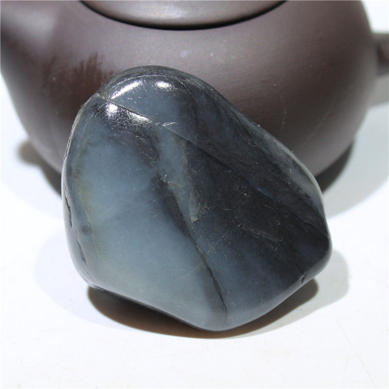 水墨青花籽料原石81克新疆和田玉原籽天然玉石独籽把件雕刻料包邮