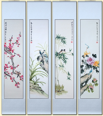 国画已装裱卷轴图片