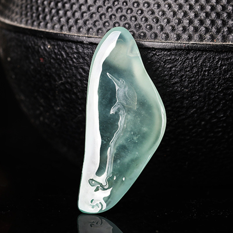 423羊子珠宝喜事连连老坑冰种晴水绿随行素雅翡翠挂件吊坠羊子珠宝