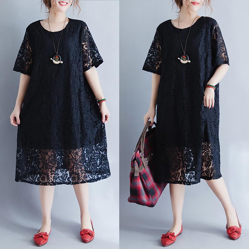 Big size dress 300 Pounds of summer 200 Add fertilizer to increase fat mm2018 new pattern Fat girl Frockin the Women's clothing/Boutique , Large size women category - from Buy2taobao.com to provide professional Taobao agent buy service