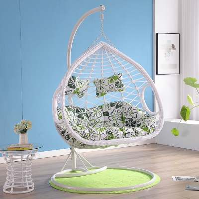 吊椅吊篮椅子室内秋千脚踏摇篮懒人家用藤椅阳台双人双杆网红吊床