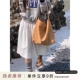 芝士商店~韩系麂皮绒大容量单肩包女秋冬松弛感棕色手提托特包包