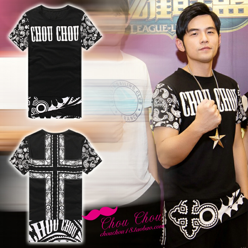 周杰伦t恤 jay明星同款chou chou变形虫地表演唱会短袖男装嘻哈潮