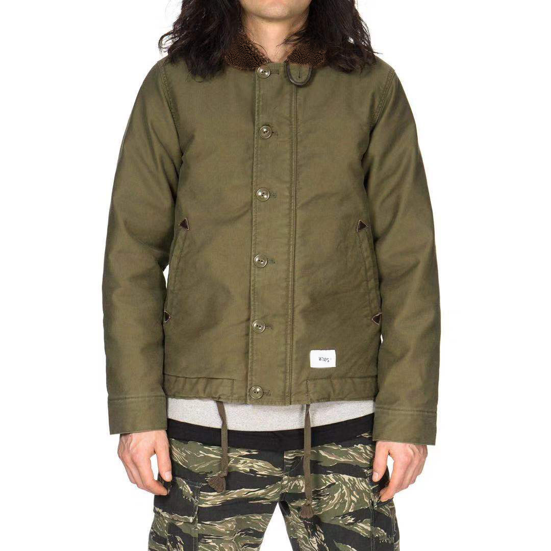 热销n1夹克_工装夹克男 n1甲板服 加厚羔羊绒保暖御寒男外套 西山彻