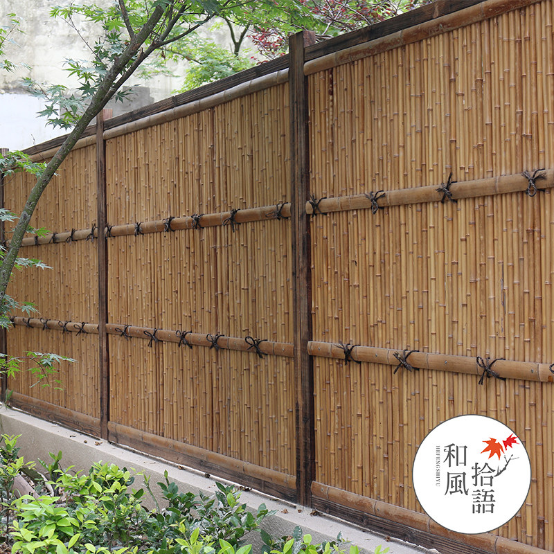 和风拾语一庭院素材的优惠券大全—竹竿竹子竹篱笆竹隔断竹栏杆花园竹