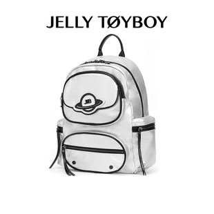 JTB星际包.2024夏季新款甜酷书包女大容量设计小众旅游银色双肩包
