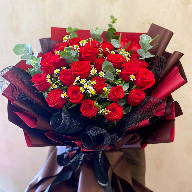 幽花旗舰店的优惠券大全—上海红玫瑰花束礼盒鲜花速递同城静安浦东