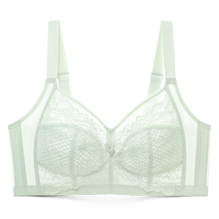 润微大胸显小内衣女轻薄透气显瘦蕾丝内衣大包容收副乳防下垂文胸