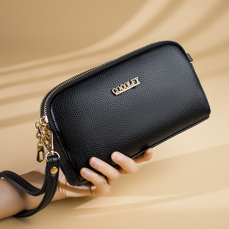 手包女小包新款潮软皮手拿包女零钱包女妈妈可放手机女士多层手包