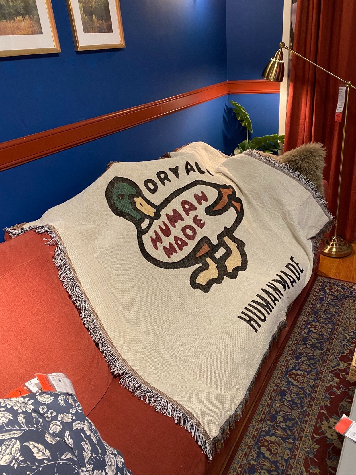 human made 鸭子 卡通 日本潮流 毛毯挂毯休闲毯潮流毯潮牌