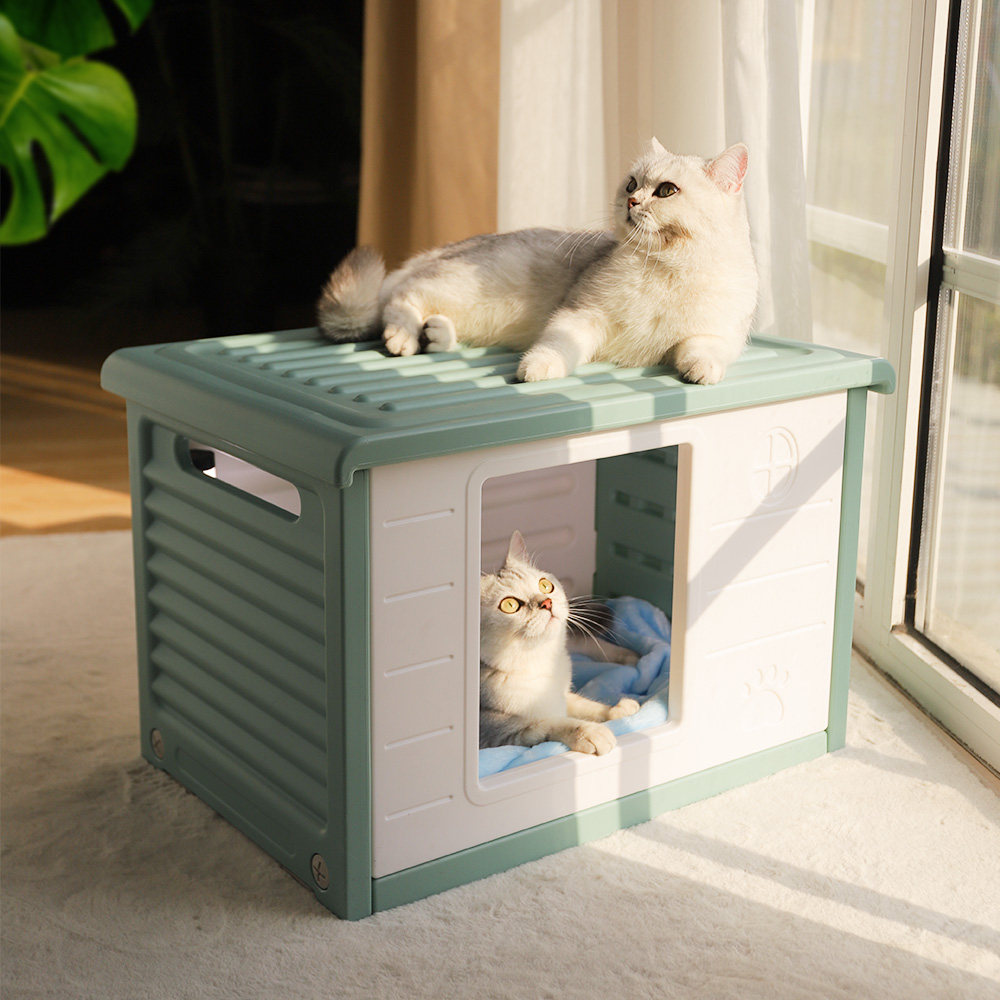 猫屋猫房子防水可拆洗户外窝狗窝夏季清凉四季通用猫窝室外封闭式
