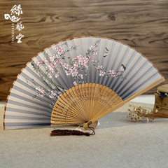 折叠扇子古典中国风折扇日式舞蹈扇樱花扇女式扇子6寸小扇丝绸扇