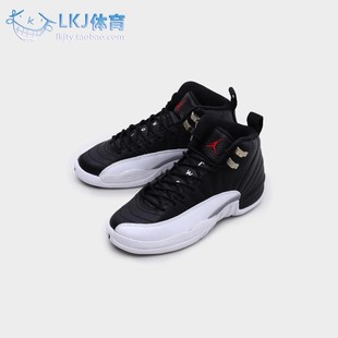 Air Jordan 12 AJ12 黑白 银扣 季后赛 复古篮球鞋 CT8013-006