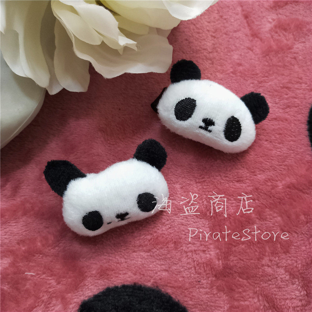 小熊猫发夹超萌毛绒滚滚头饰lolita边夹中华少女发饰