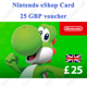 英国任天堂eShop充值点卡25英镑GBP Switch/3DS/WiiU e-Cash Card
