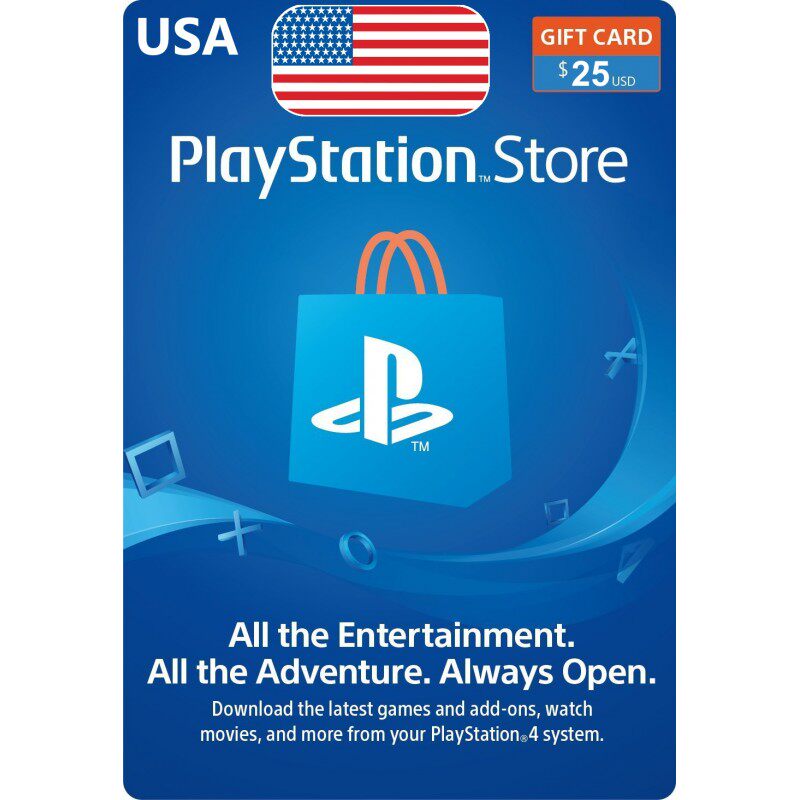 美国sony playstation store gift card psn25usd美金 ps4 psv$172.