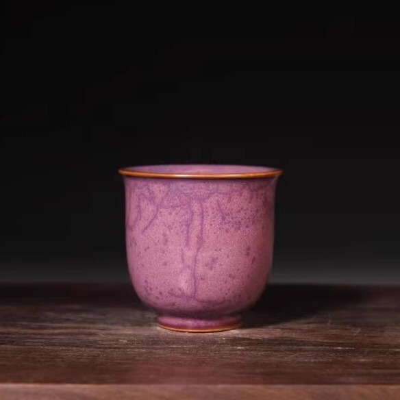 器世界国大师周松建手工制作矿物质釉周家造主人杯成化杯5787