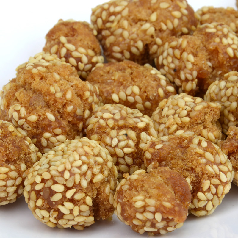 上海特产老香斋开口笑360g芝麻酥球油炸糕点儿时零食小吃点心