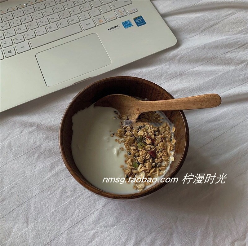 韩国ins麦片碗水果沙拉早餐木碗复古极简防烫原色天然木漆碗|msdalam kategori pinggan mangkuk, pinggan mangkuk, Bowl - dari Buy2taobao.com untuk memberikan perkhidmatan ejen Taobao profesional membeli