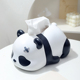 卡通可爱熊猫纸巾盒摆件创意家居客厅茶几桌面纸巾收纳抽纸盒家用