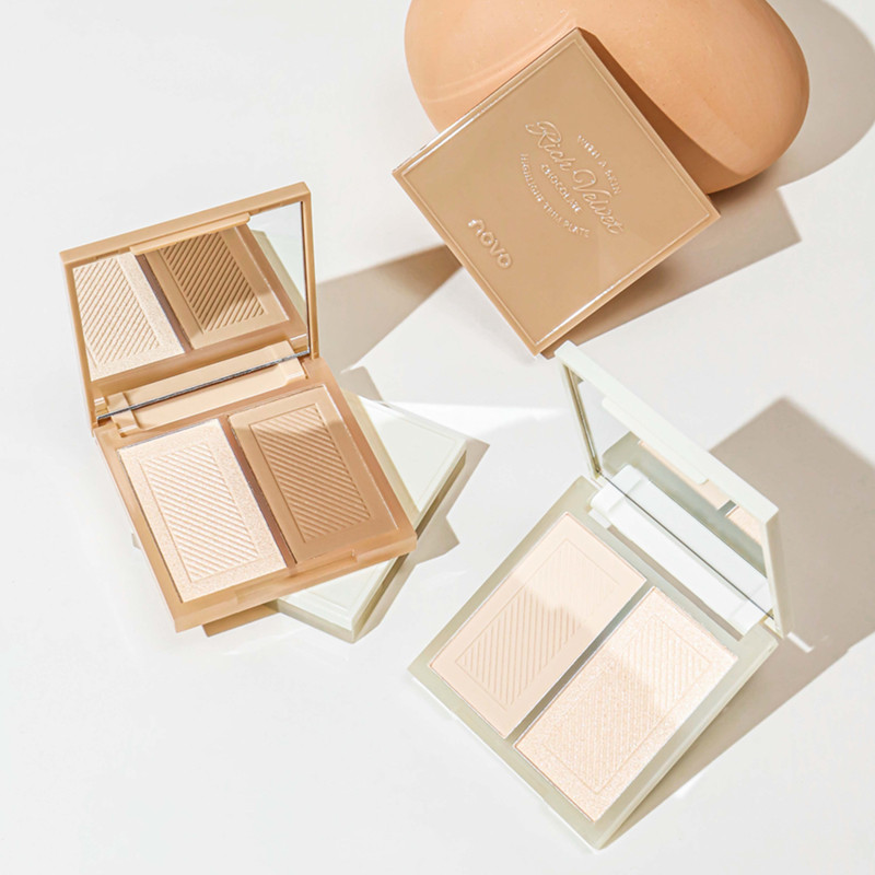 novo双色修容盘鼻影阴影修容高光一体盘哑光细闪提亮女新手初学者