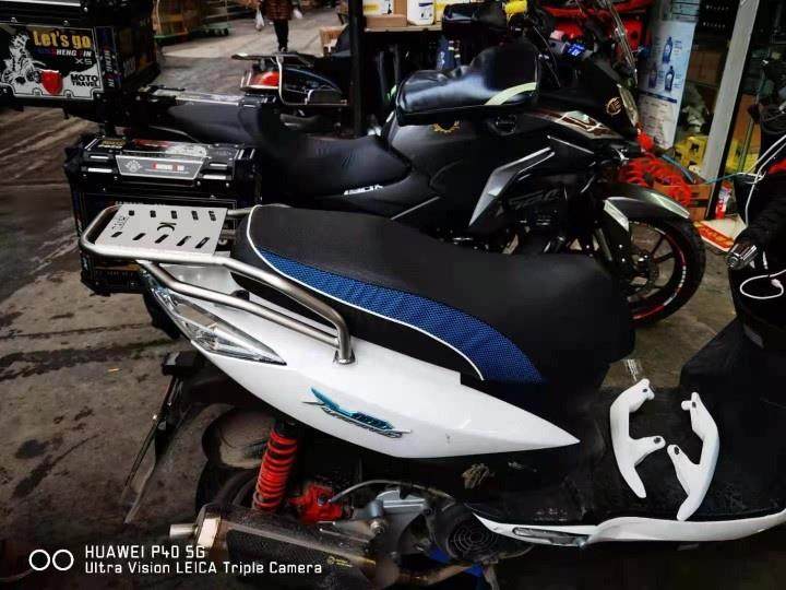 适用于光阳弯道情人kcc150ck150t10a分体后扶手尾架尾箱架改装