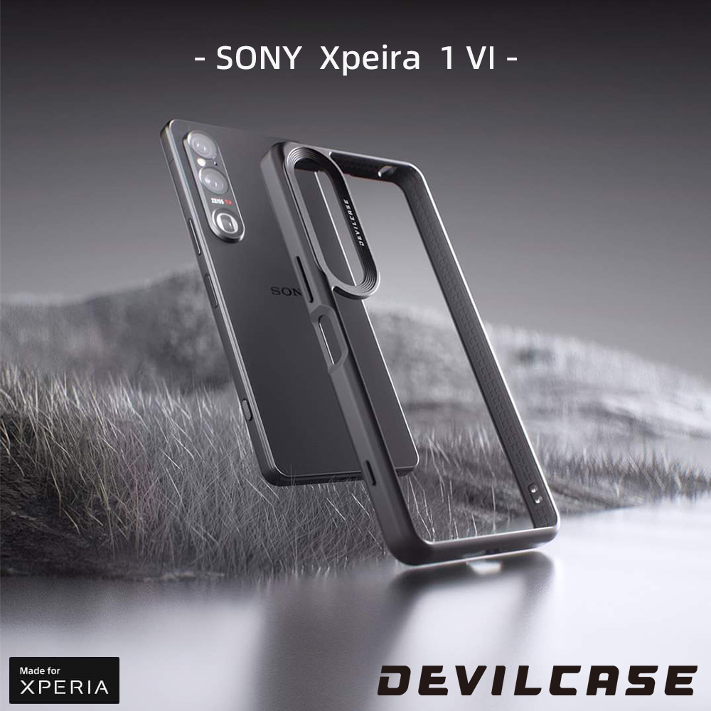 台湾DEVILCASE恶魔防摔壳适用于索尼Xperia1VI官方认证透明防摔手机壳1Mark6恶魔盾全包磨砂防滑简约保护套壳