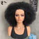 非洲爆炸头前蕾丝假发头套13*4 kinky curly blend hair lace wig