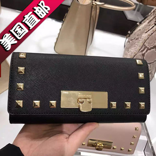 美國免稅店古馳手錶 ADA美國代購 Michael kors MK新款鉚釘長款女錢包 美國直郵包關稅 美國古馳男包