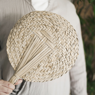 日子里大号手工编织蒲扇复古草编扇子香蒲草芭蕉扇夏季儿童驱蚊扇