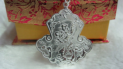 s990纯银吊坠 将军免箭挂牌 宝宝饰品将军牌 将军牌宝宝 将军箭坠