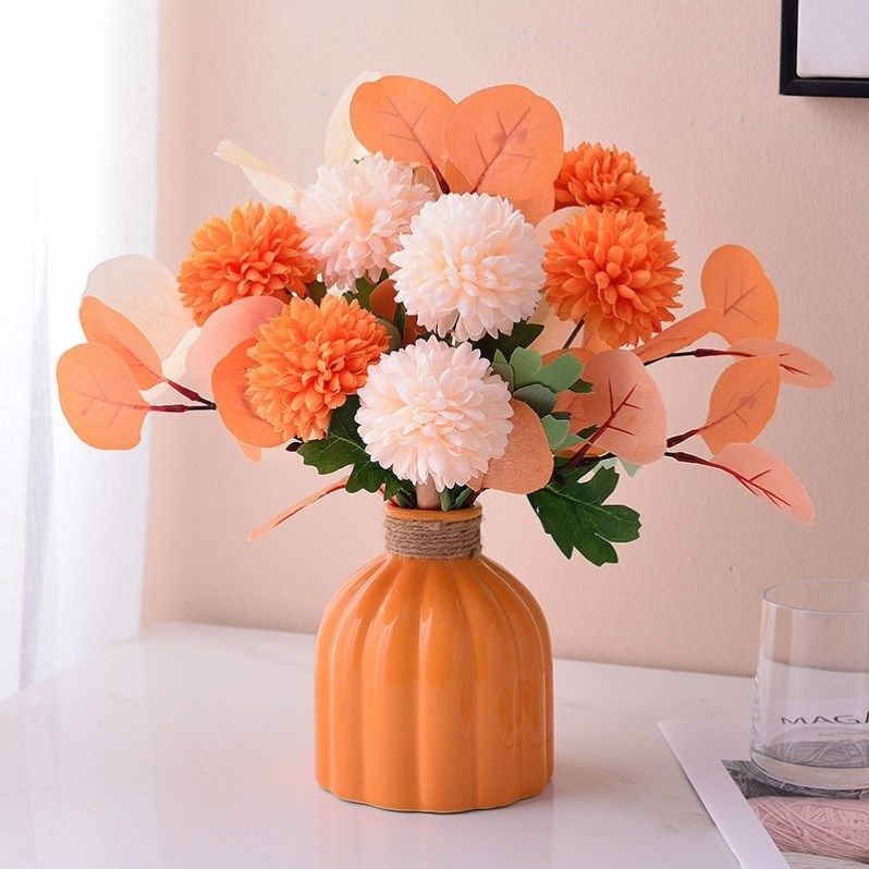 假花仿真花摆设小号ins北欧风高档干花束客厅餐桌插花装饰品摆件